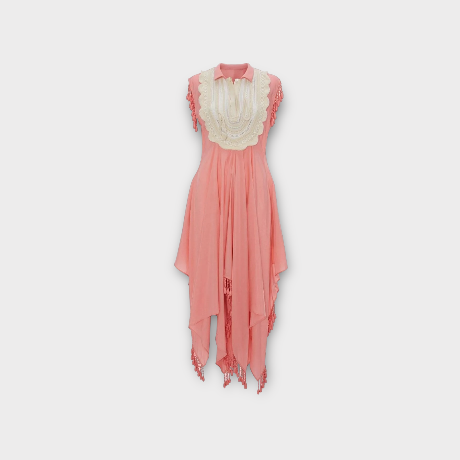 JW Anderson Rounded Cupro Beaded Dress