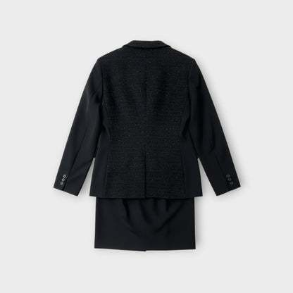 Comme des Garcons Homme Plus Wool Jacquard Twill Asymmetric Coat