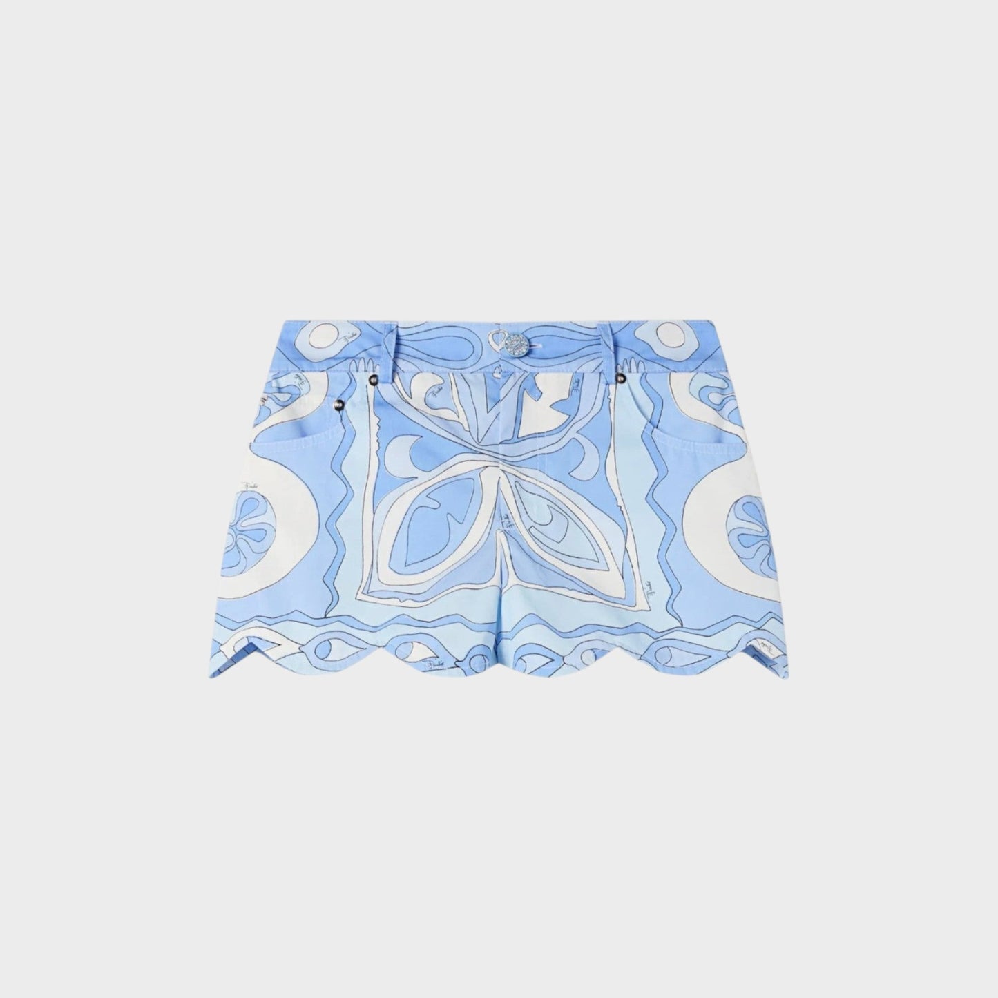 Pucci Scallop Trim Mini Shorts