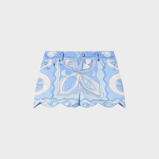 Pucci Scallop Trim Mini Shorts