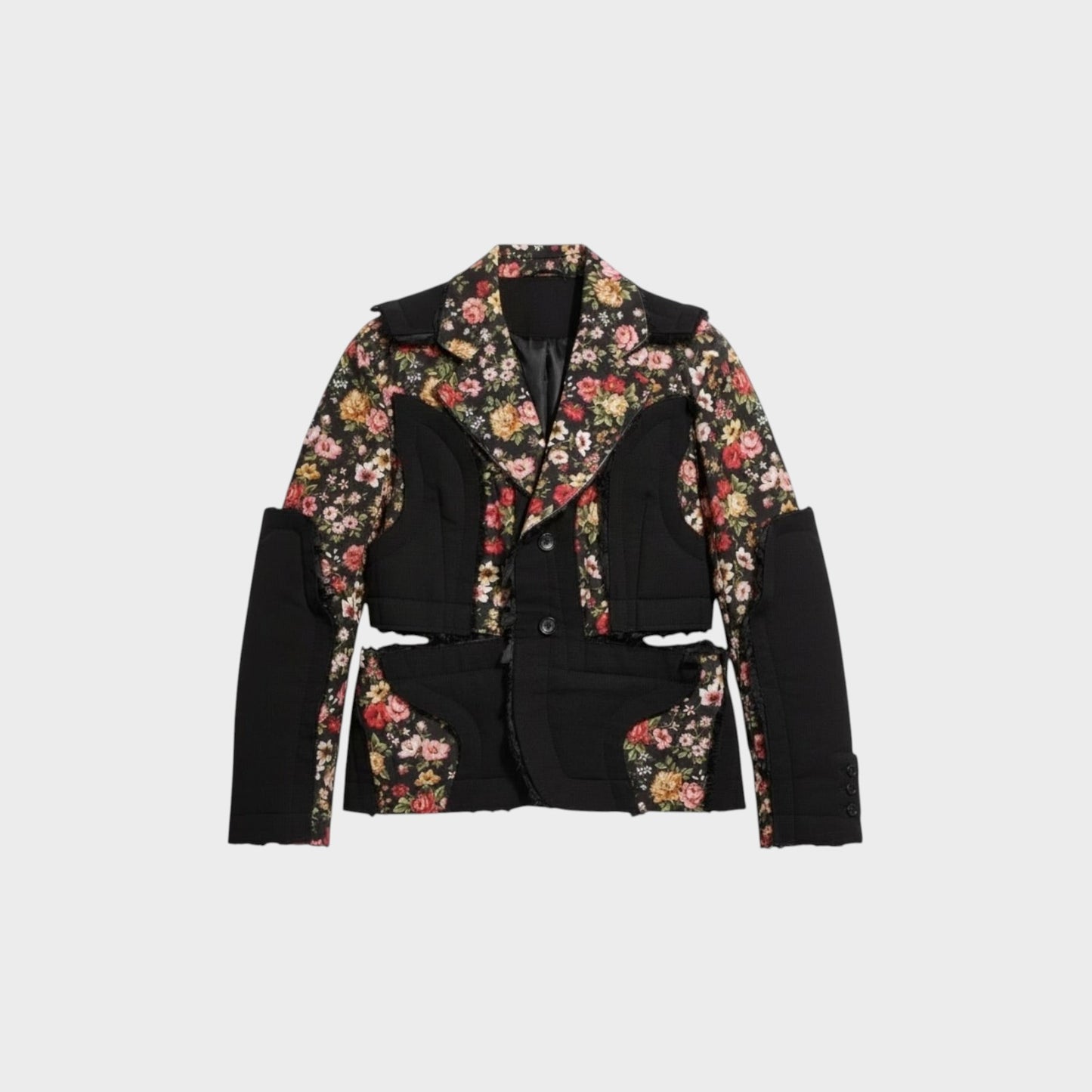 Comme des Garcons Georgette Inkjet Floral Jacket