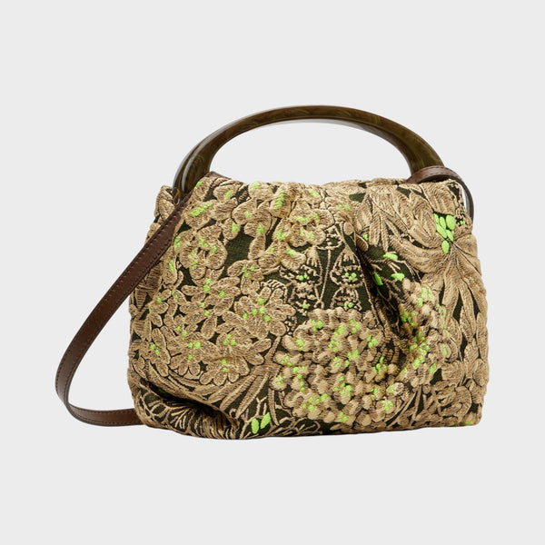 Dries Van Noten Crispino Silk & Cotton Resin Bag