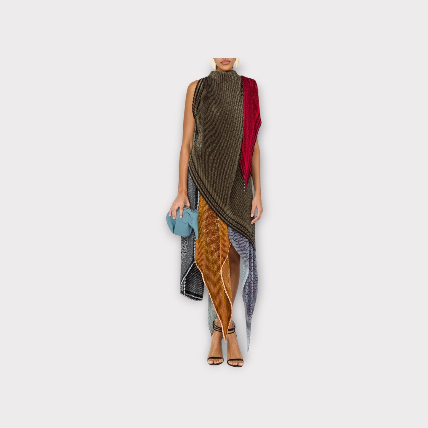 Loewe Anagram Silk Pleated Skirt