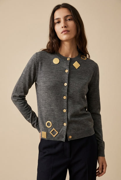 Loewe Geometric Wool Cardigan