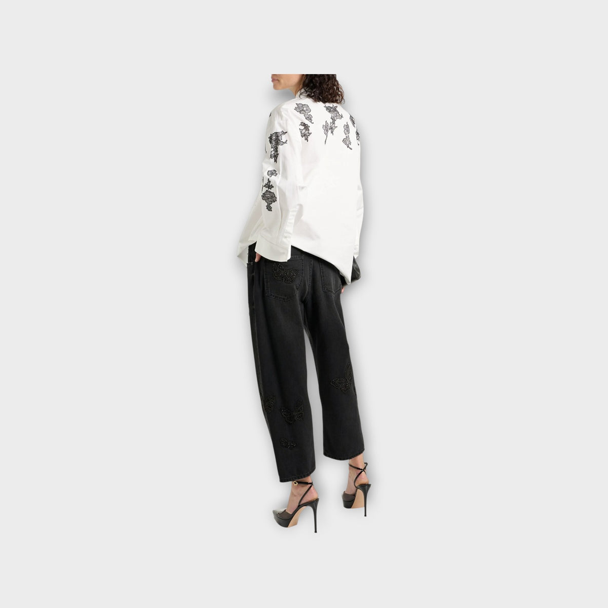 Valentino Lace Embroidered Compact Shirt