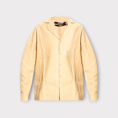 Jacquemus La Chemise Raphia Linen Shirt