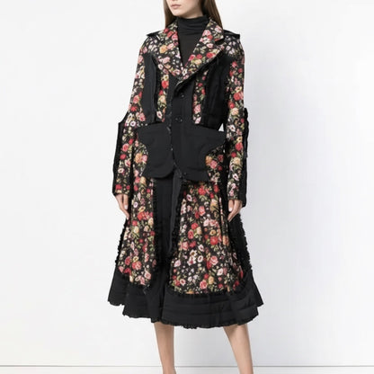 Comme des Garcons Georgette Inkjet Floral Jacket