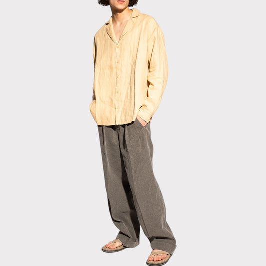 Jacquemus La Chemise Raphia Linen Shirt