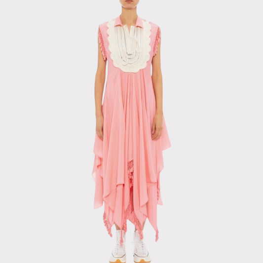 JW Anderson Rounded Cupro Beaded Dress