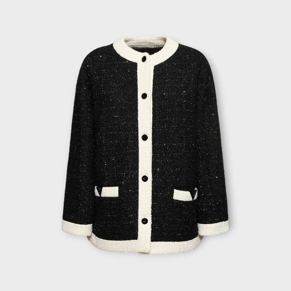 Valentino Sequinned Caban Lurex Cardigan