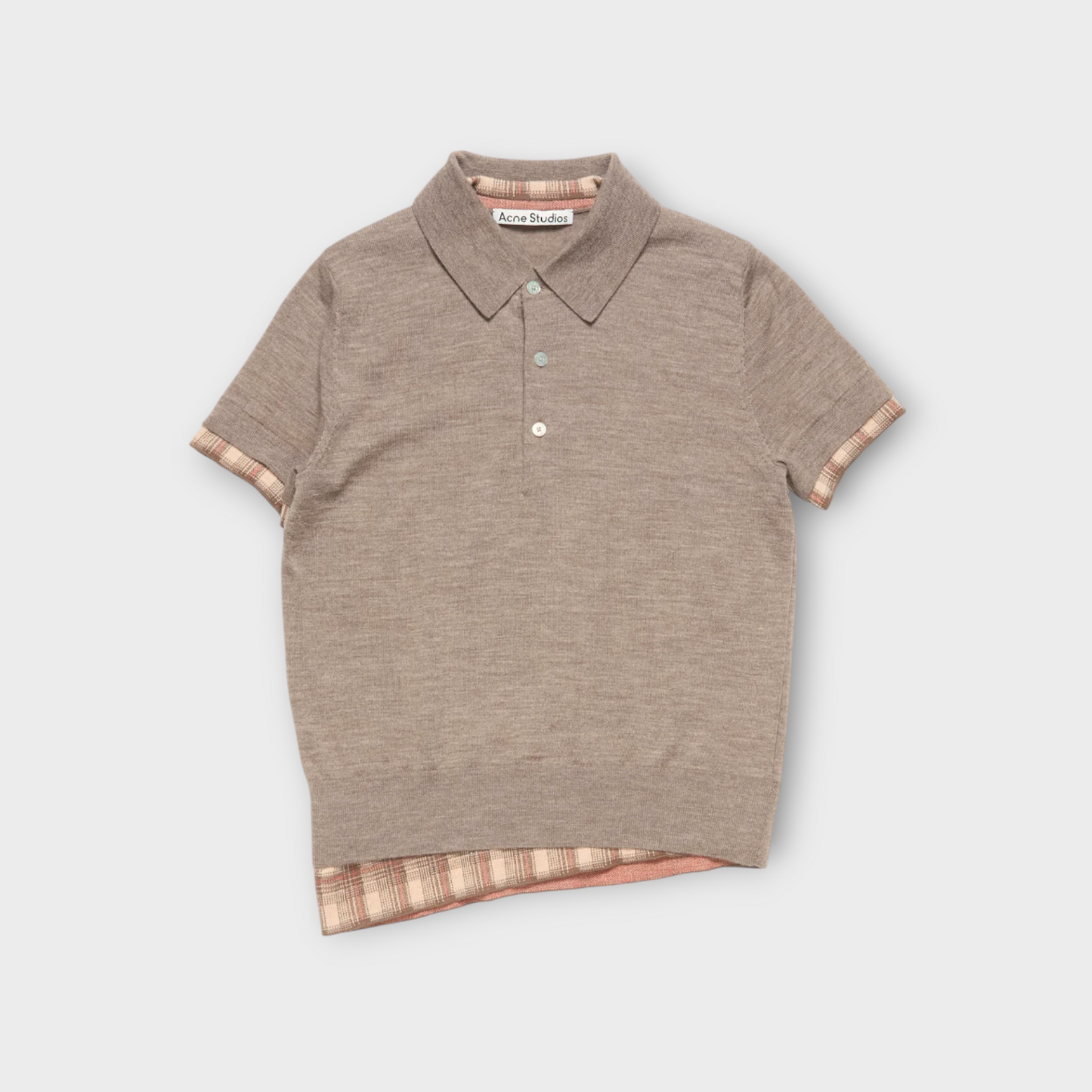 Acne Studios Wool Layered Knit Polo