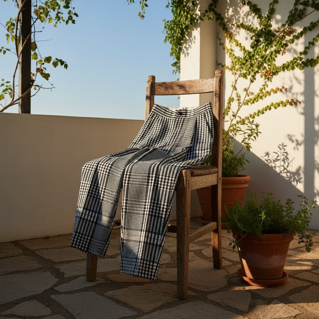 Loewe Cotton Check Carrot Pants