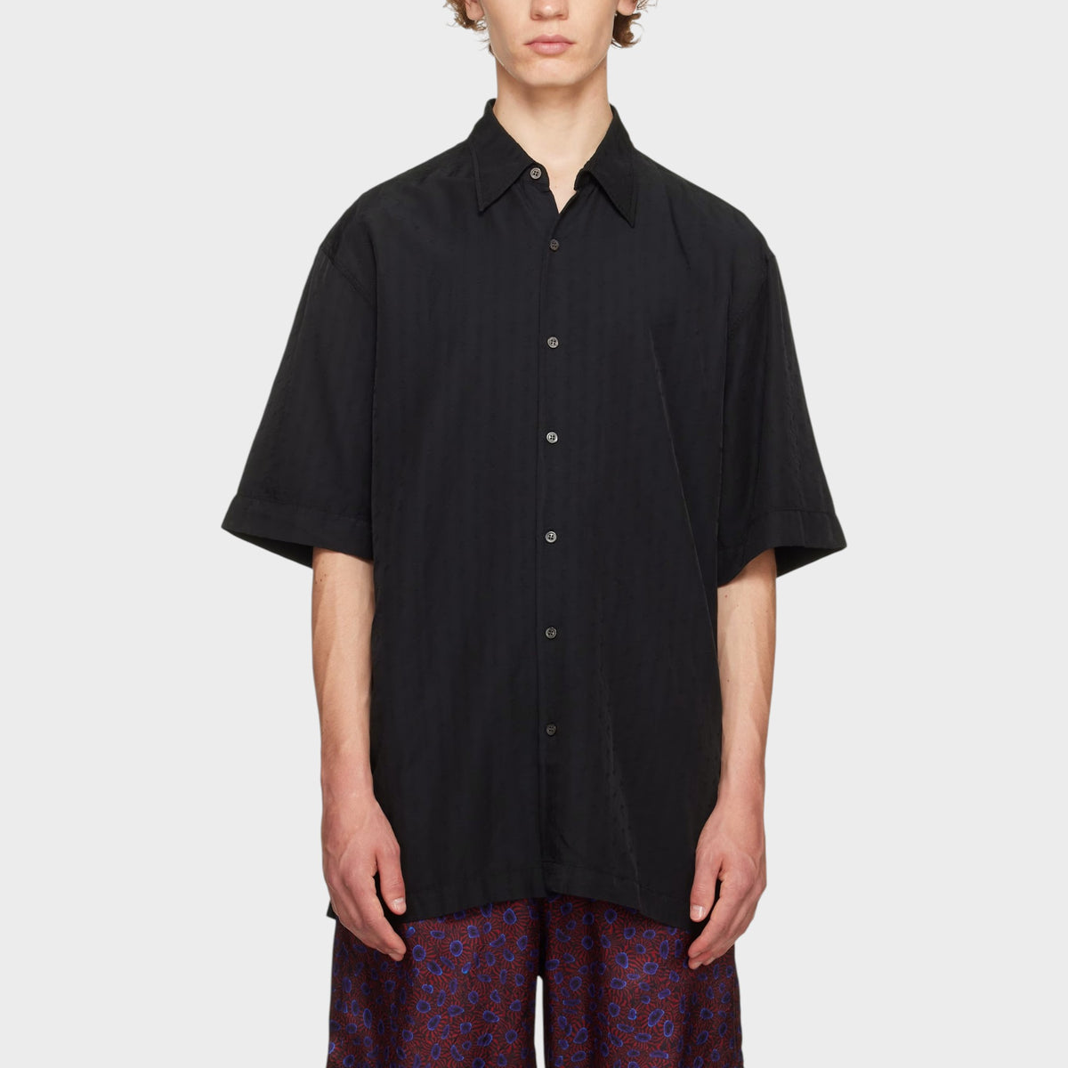 Dries Van Noten Cassidye Cotton Short Sleeve Shirt