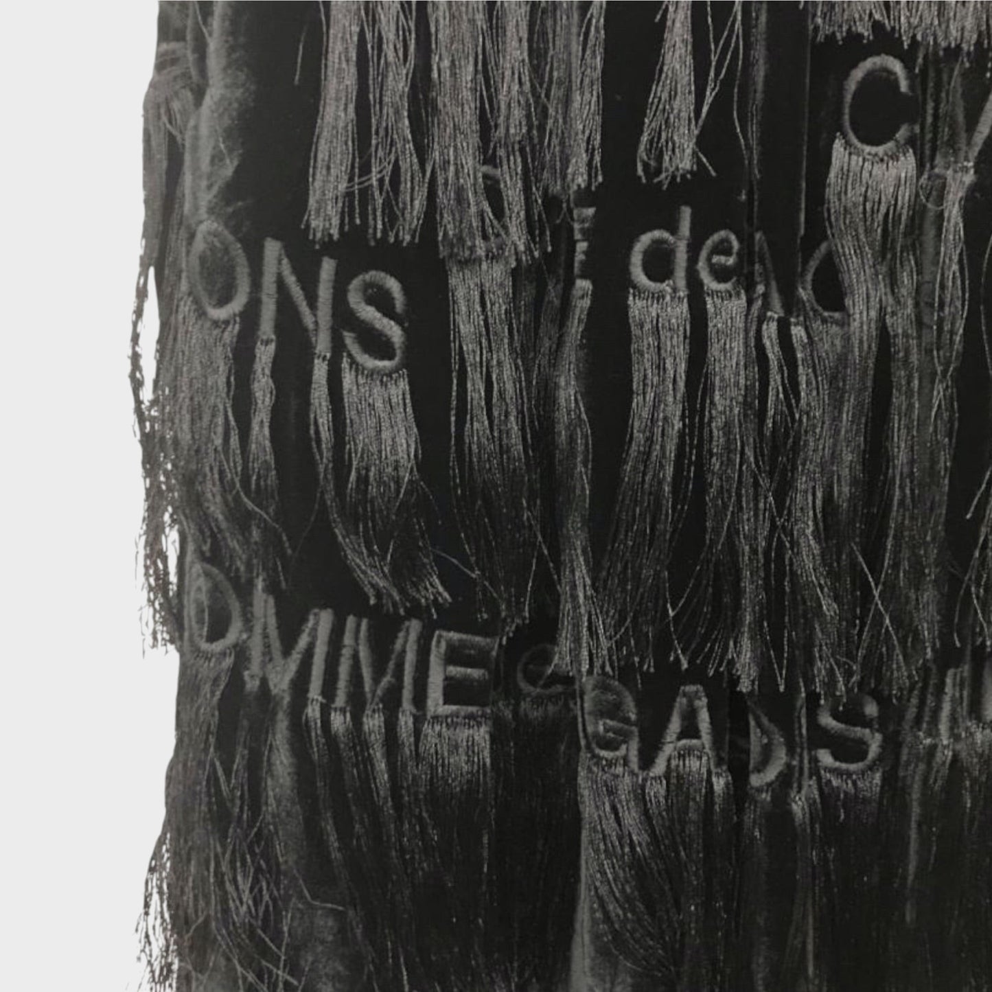 Comme des Garcons Silk Mix Velvet Fringe Skirt