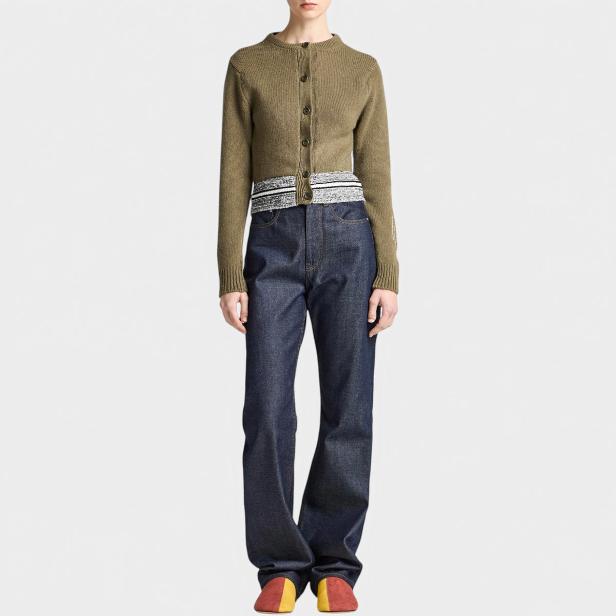 JW Anderson Wool Contrast Trim Cardigan