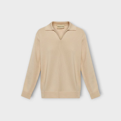 Valentino Cashmere V-Neck Polo