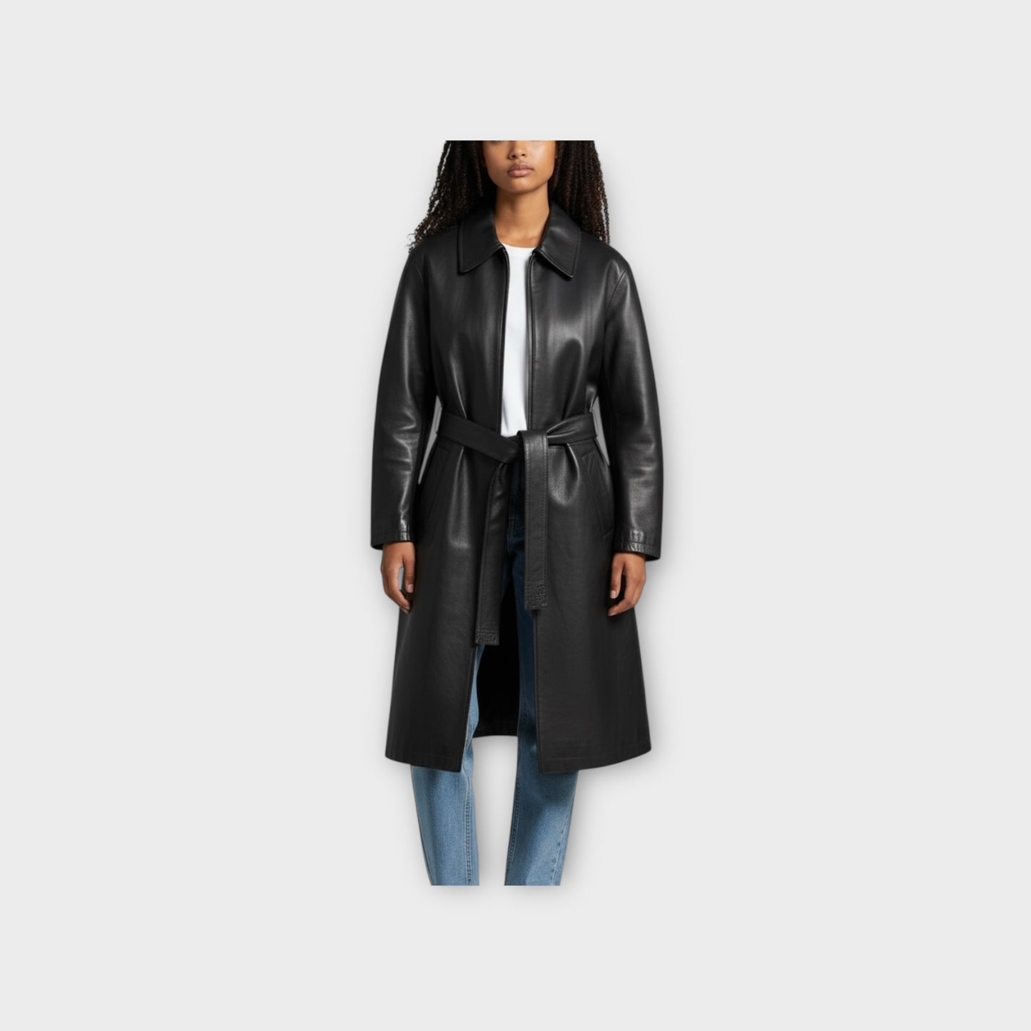 Loewe Leather Slim Fit Coat