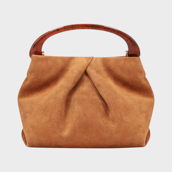 Dries Van Noten Crisp Suede Leather Resin Bag