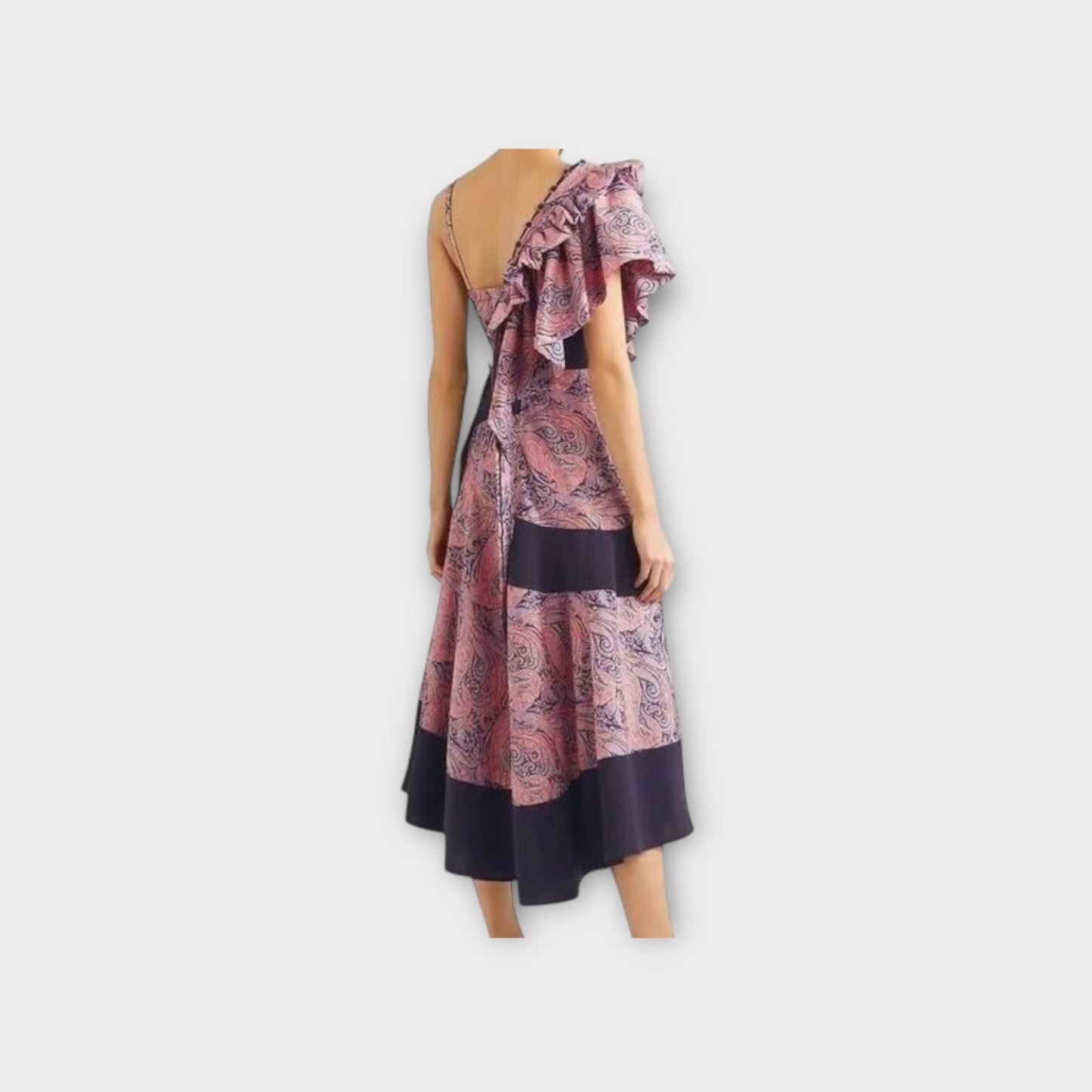 Loewe Asymmetric Paisley Ruffle Dress