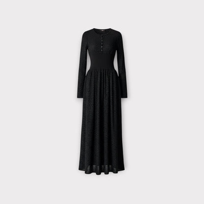 Alaïa Chantilly Raffia Long Dress