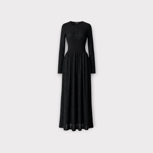 Alaïa Chantilly Raffia Long Dress
