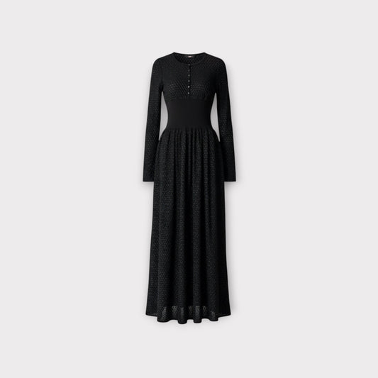 Alaïa Chantilly Raffia Long Dress