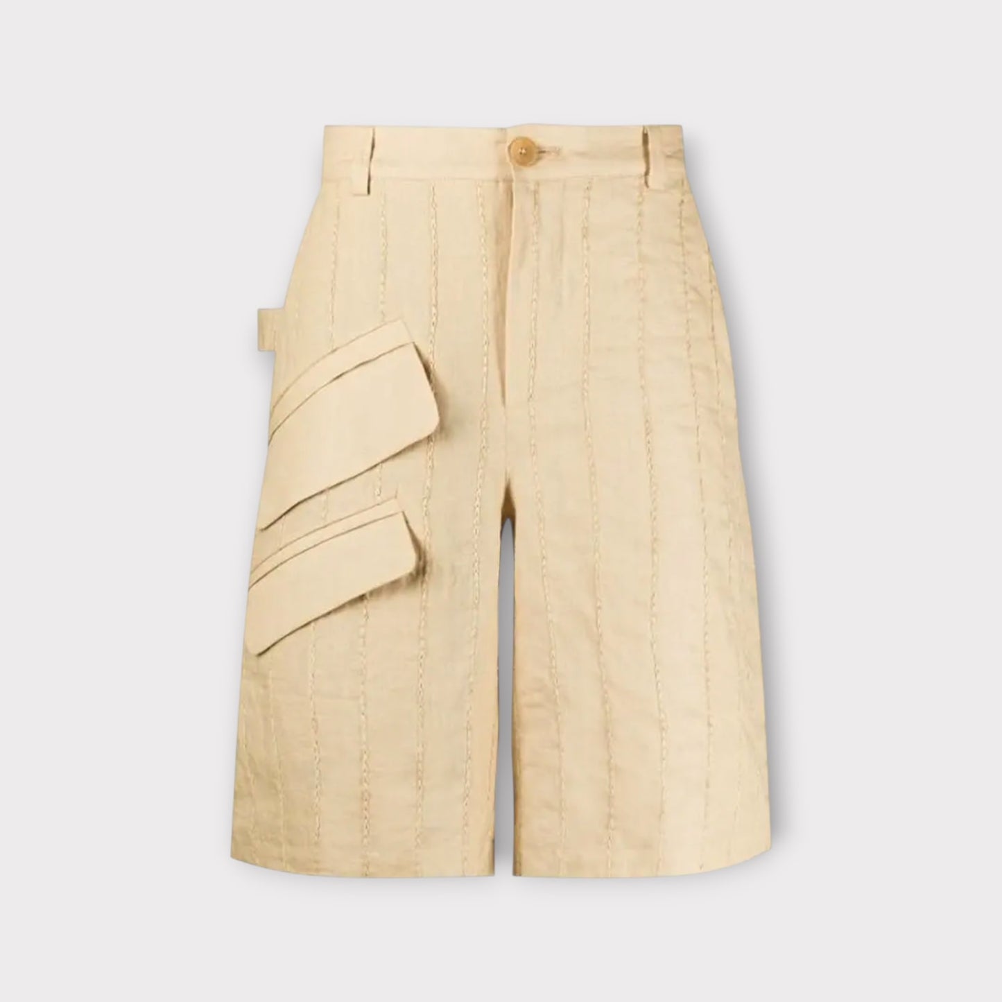 Jacquemus Le Short Raphia Linen Shorts