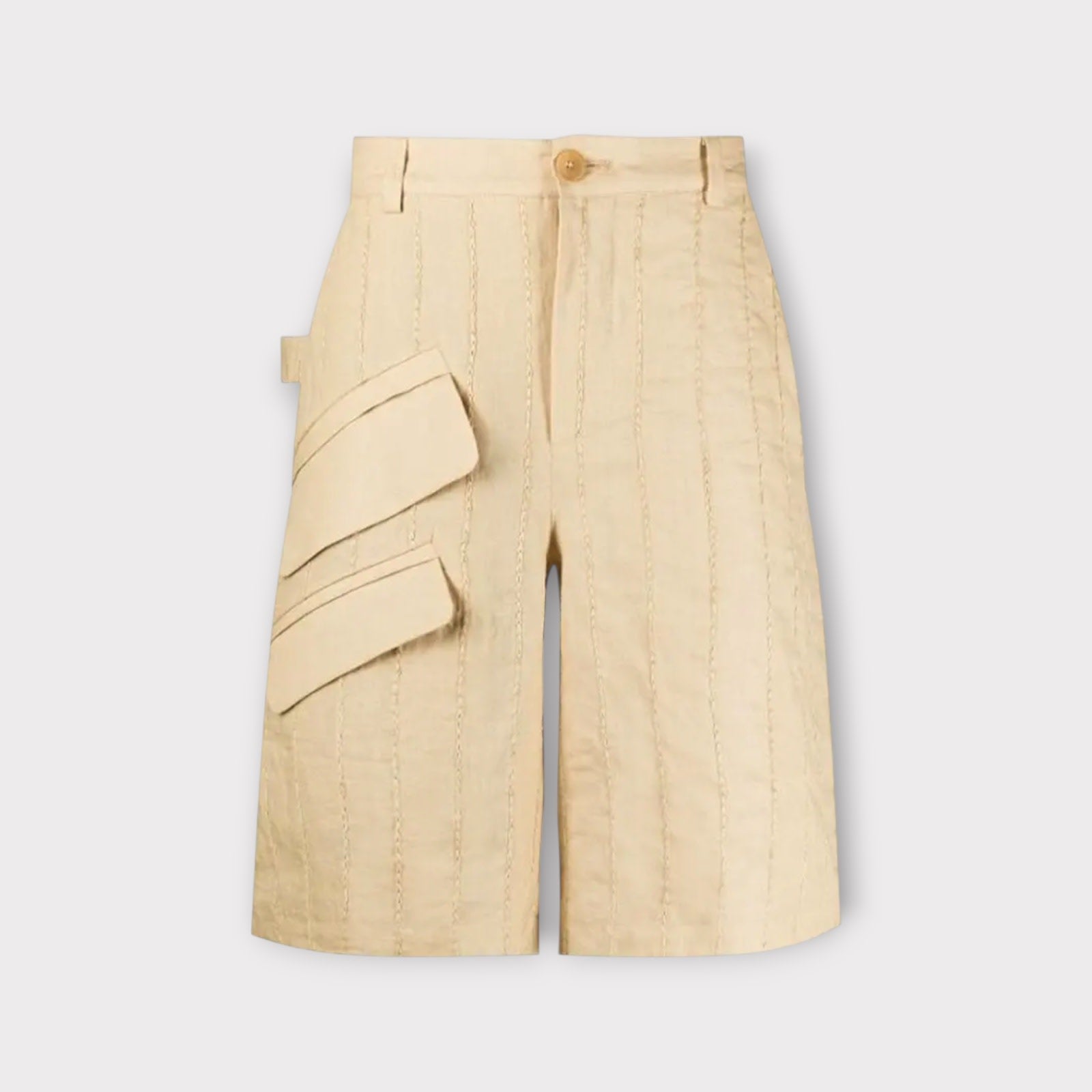 Jacquemus Le Short Raphia Linen Shorts