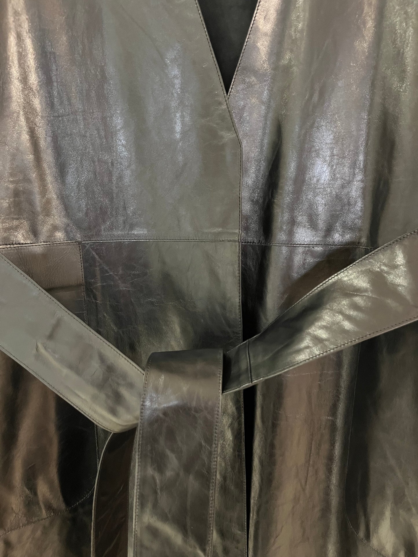 Loewe Leather Belted Coat