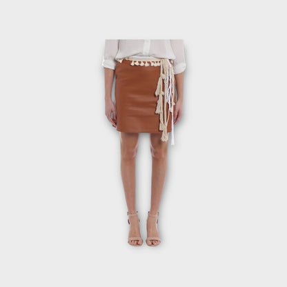 Loewe Nappa Leather Rope Belt Skirt