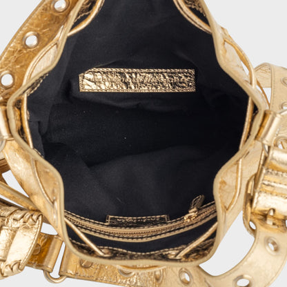 Balenciaga Metallized Lambskin Le Cagole Bucket Bag