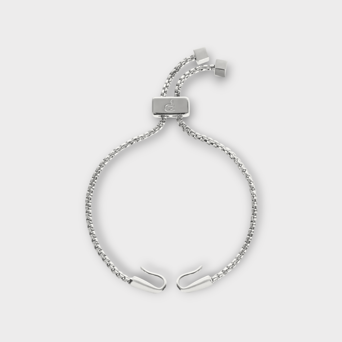 Poubel Bracelet, Silver, Single Charm Adjustable Stearling Silver 11 cm
