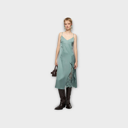 Acne Studios Lace Slip Midi Dress