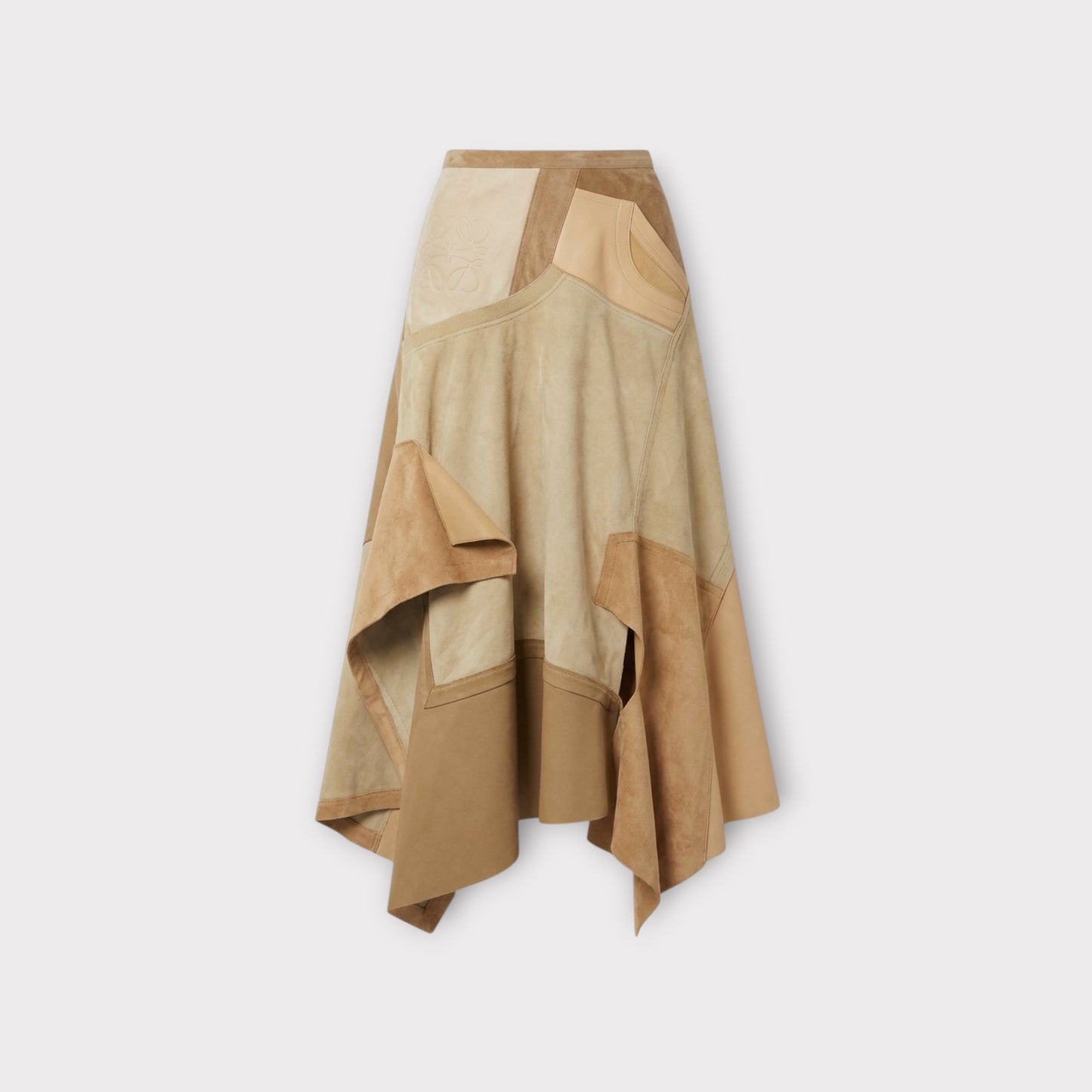 Loewe Patchwork Suede Skirt