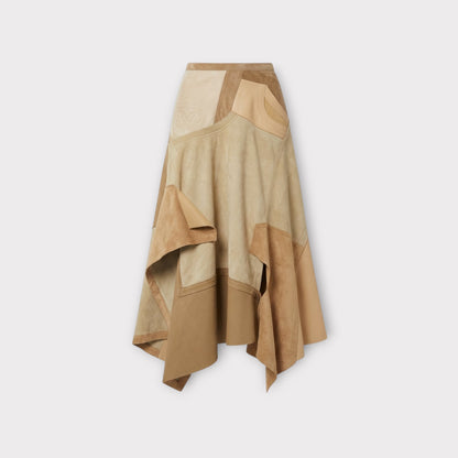 Loewe Patchwork Suede Skirt