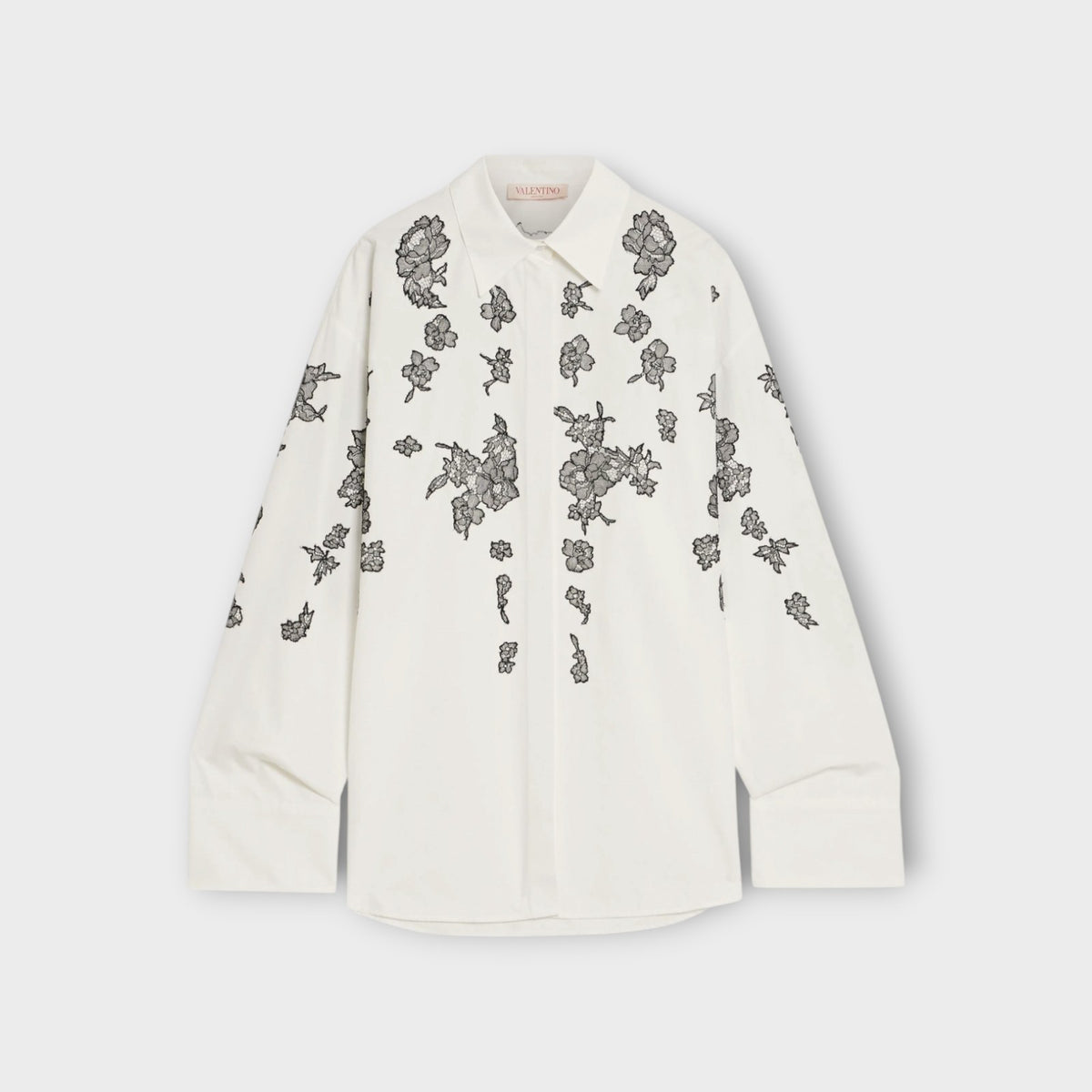 Valentino Lace Embroidered Compact Shirt