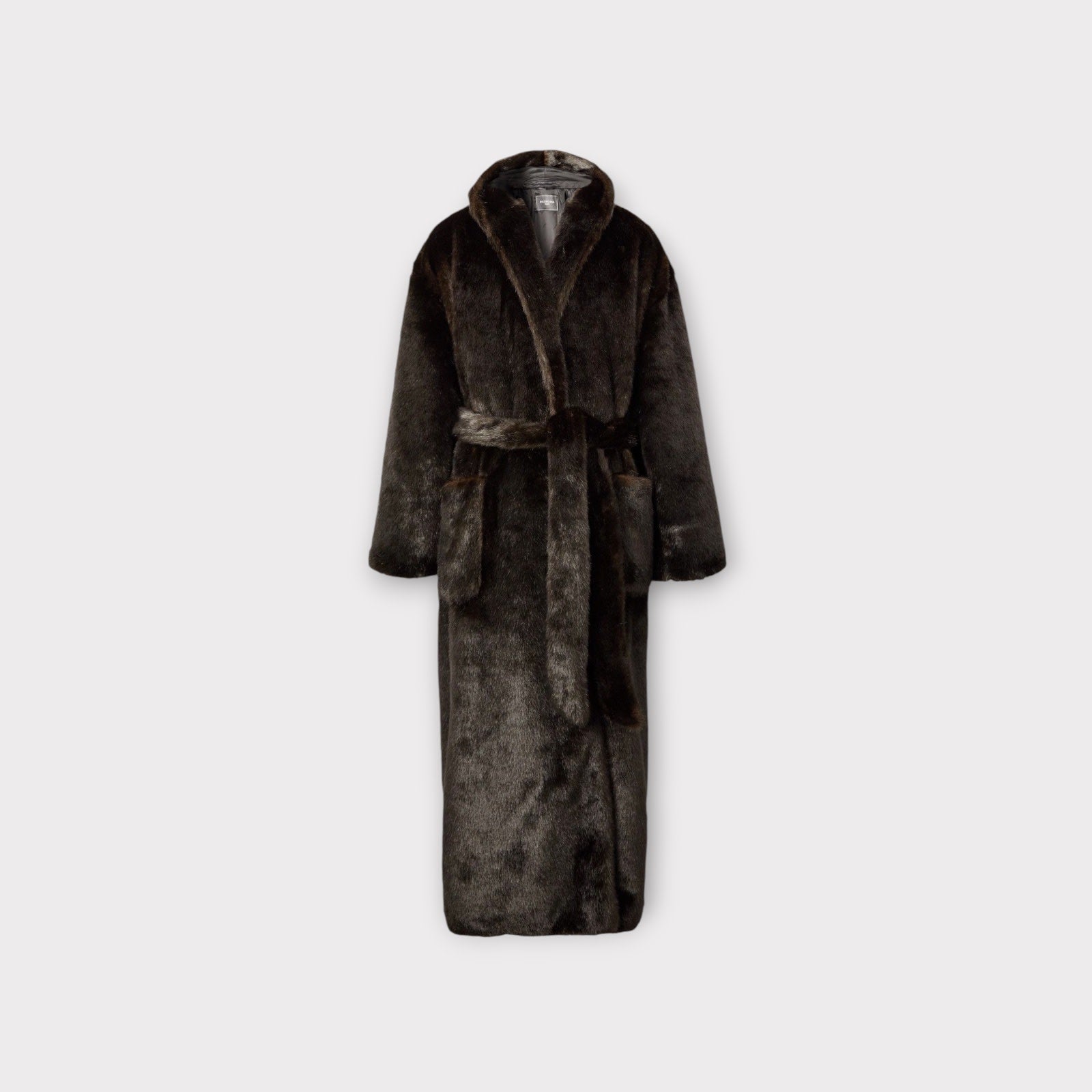 Balenciaga Fur Wrapped Long Coat