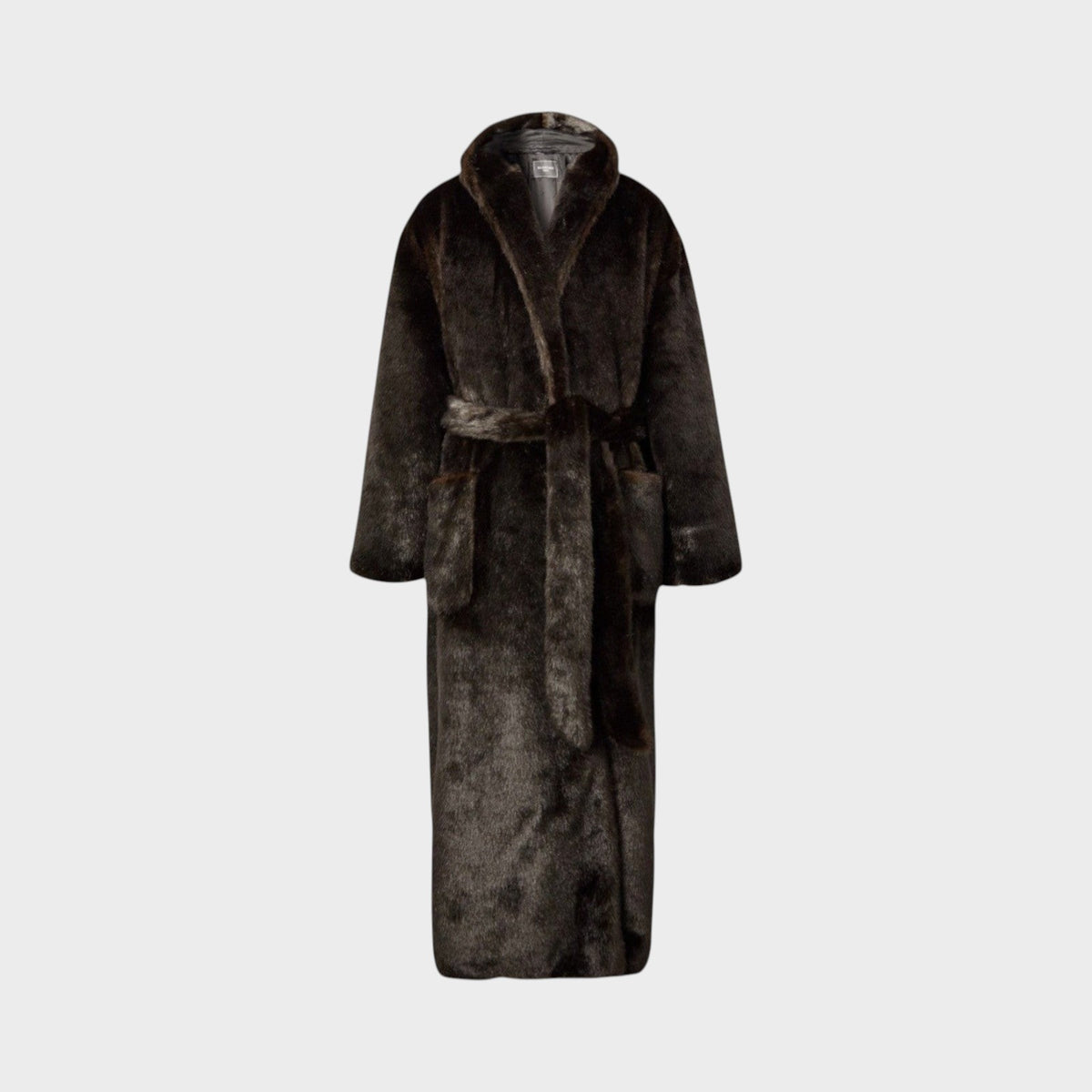 Balenciaga Fur Wrapped Long Coat