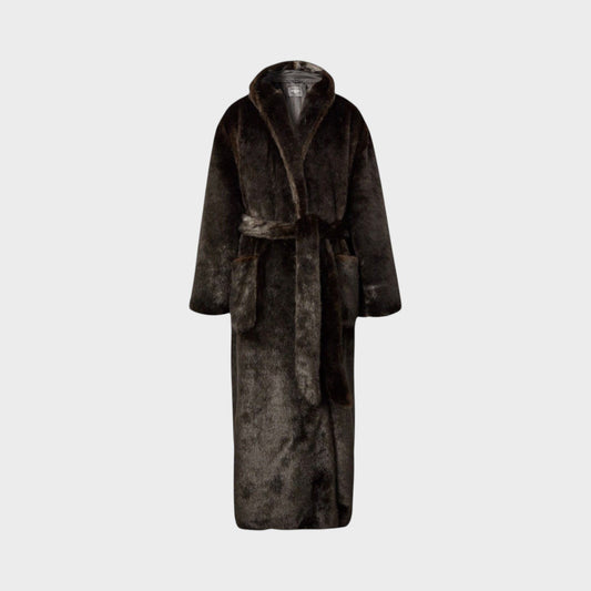 Balenciaga Fur Wrapped Long Coat