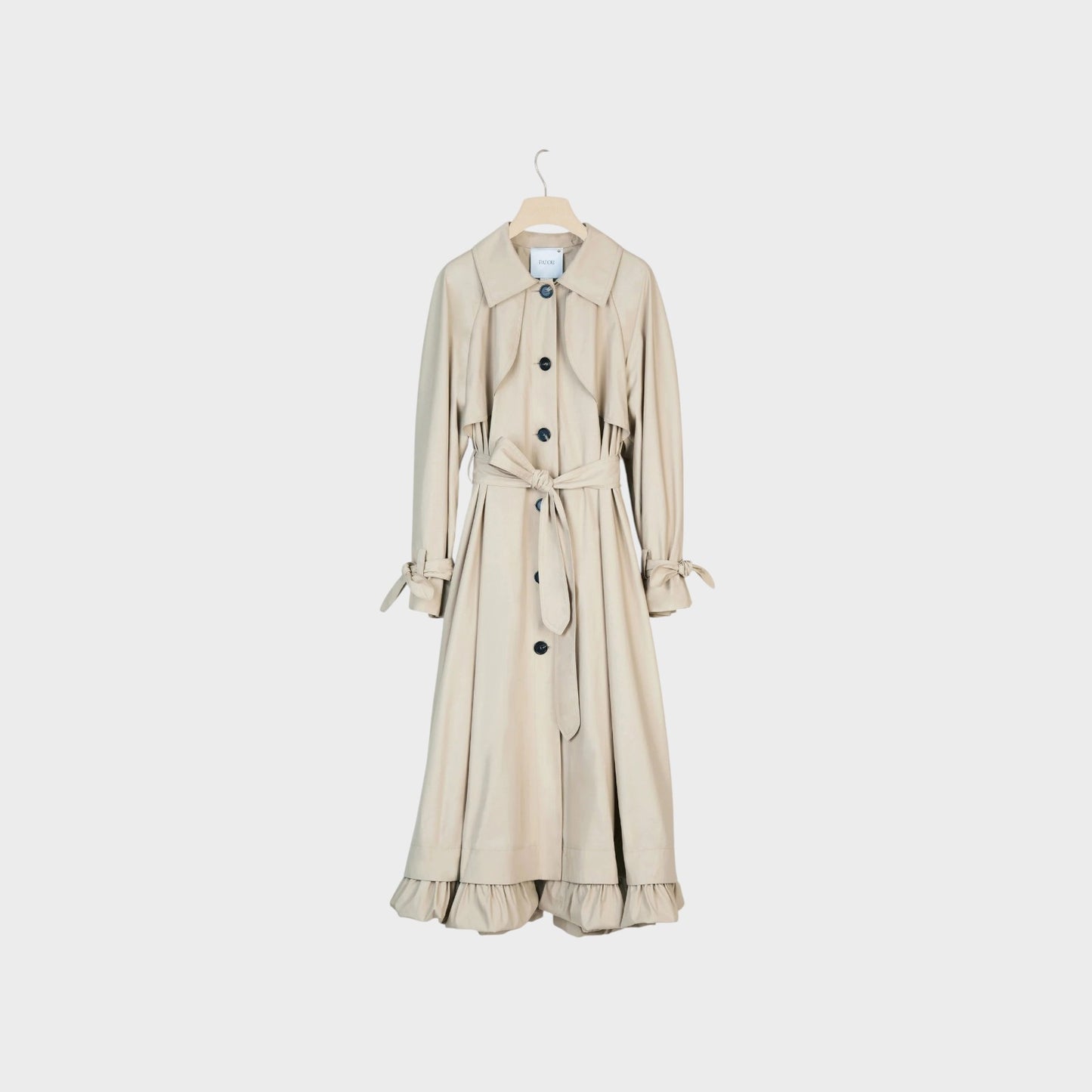 Patou Gabardine Belted Trench Coat