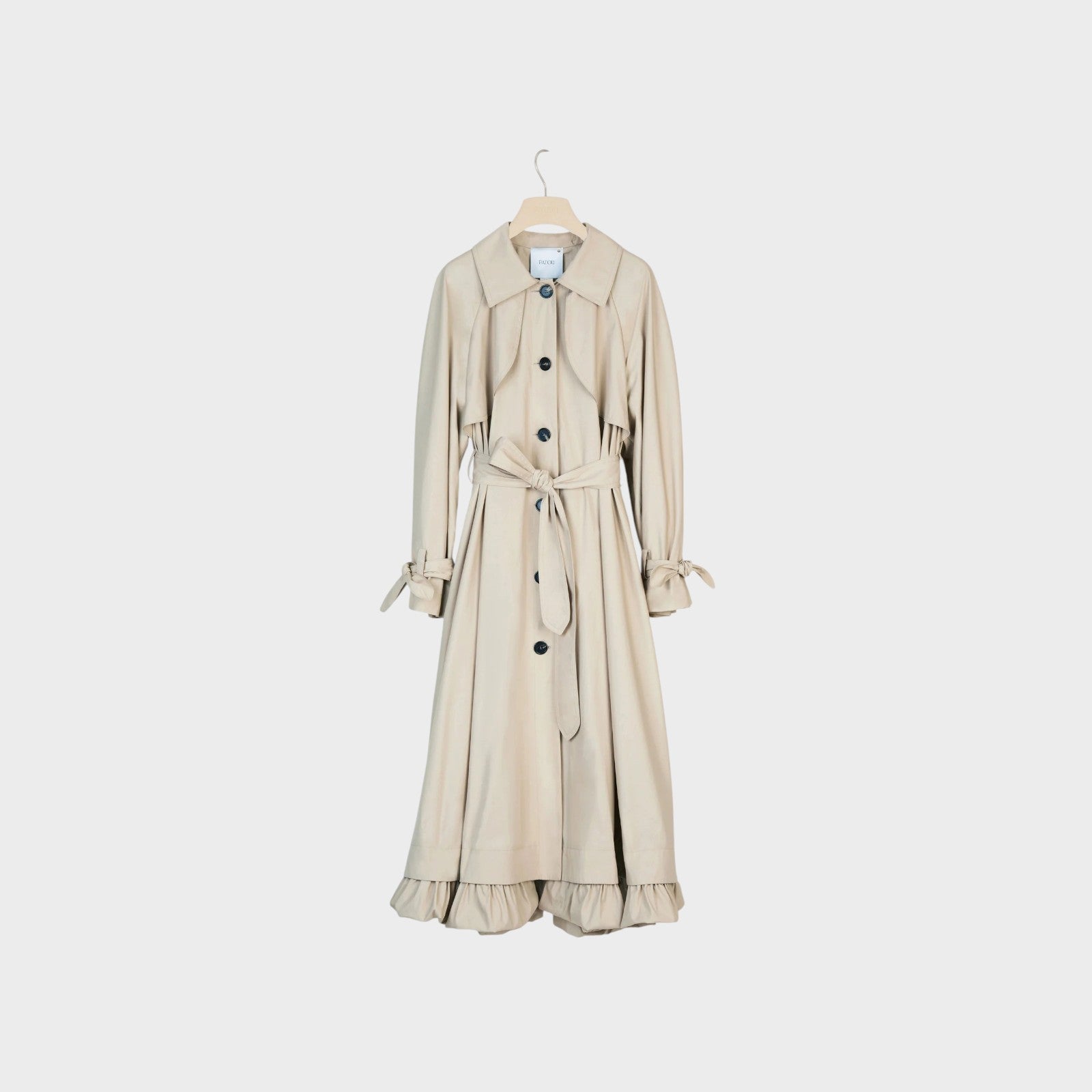 Patou Gabardine Belted Trench Coat