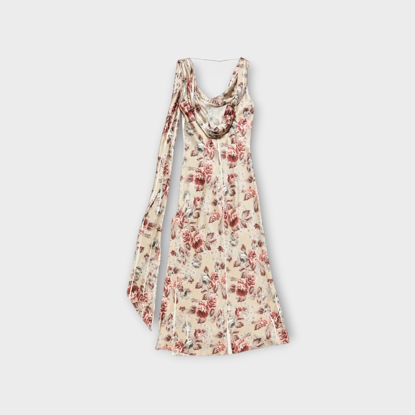 Acne Studios Draped Floral Long Dress