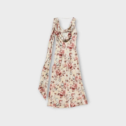 Acne Studios Draped Floral Long Dress