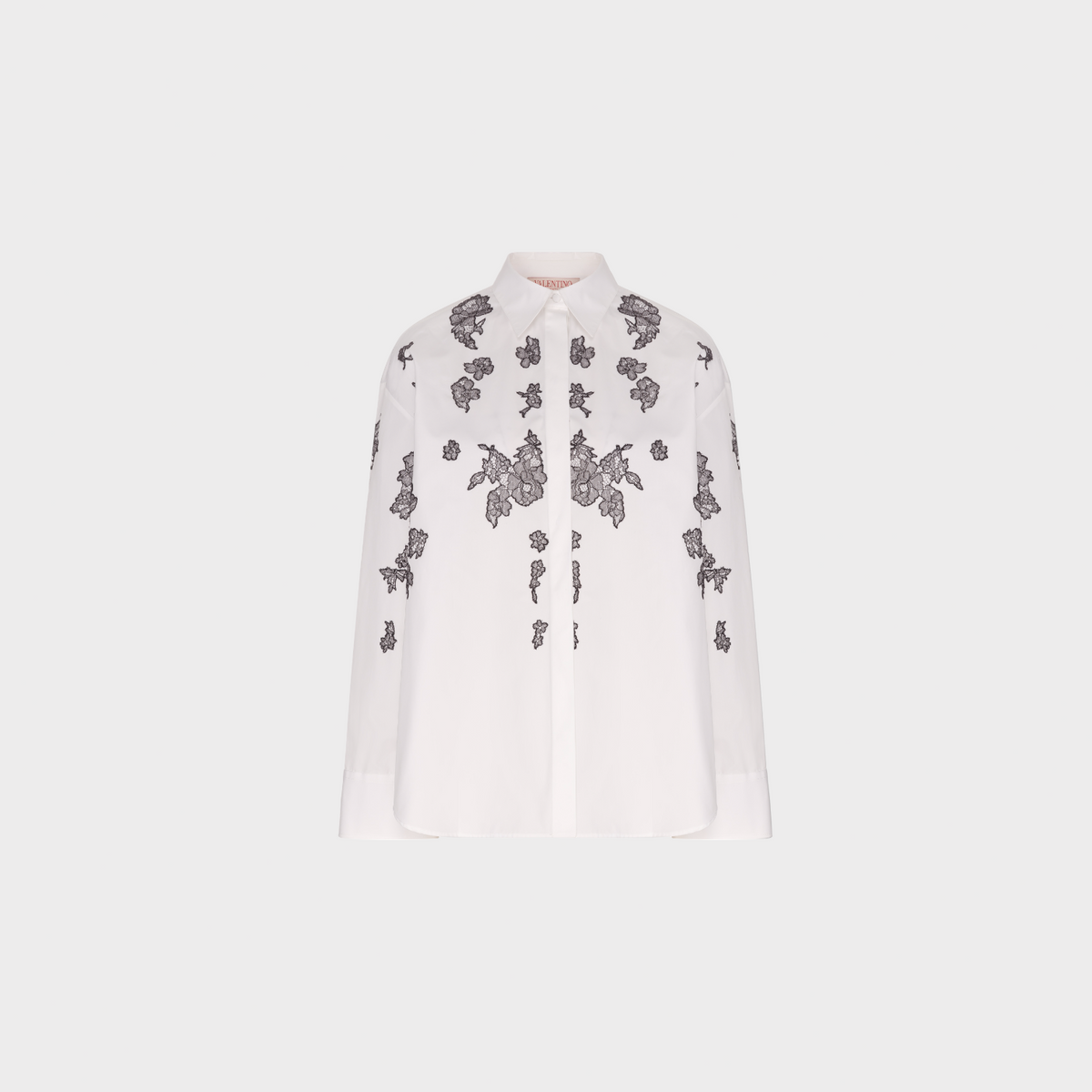 Valentino Lace Embroidered Compact Shirt