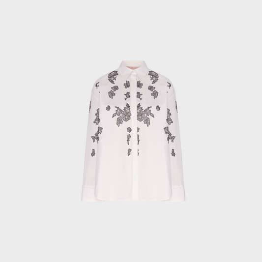 Valentino Lace Embroidered Compact Shirt