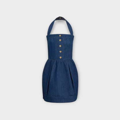 Patou Corset Denim Mini Dress