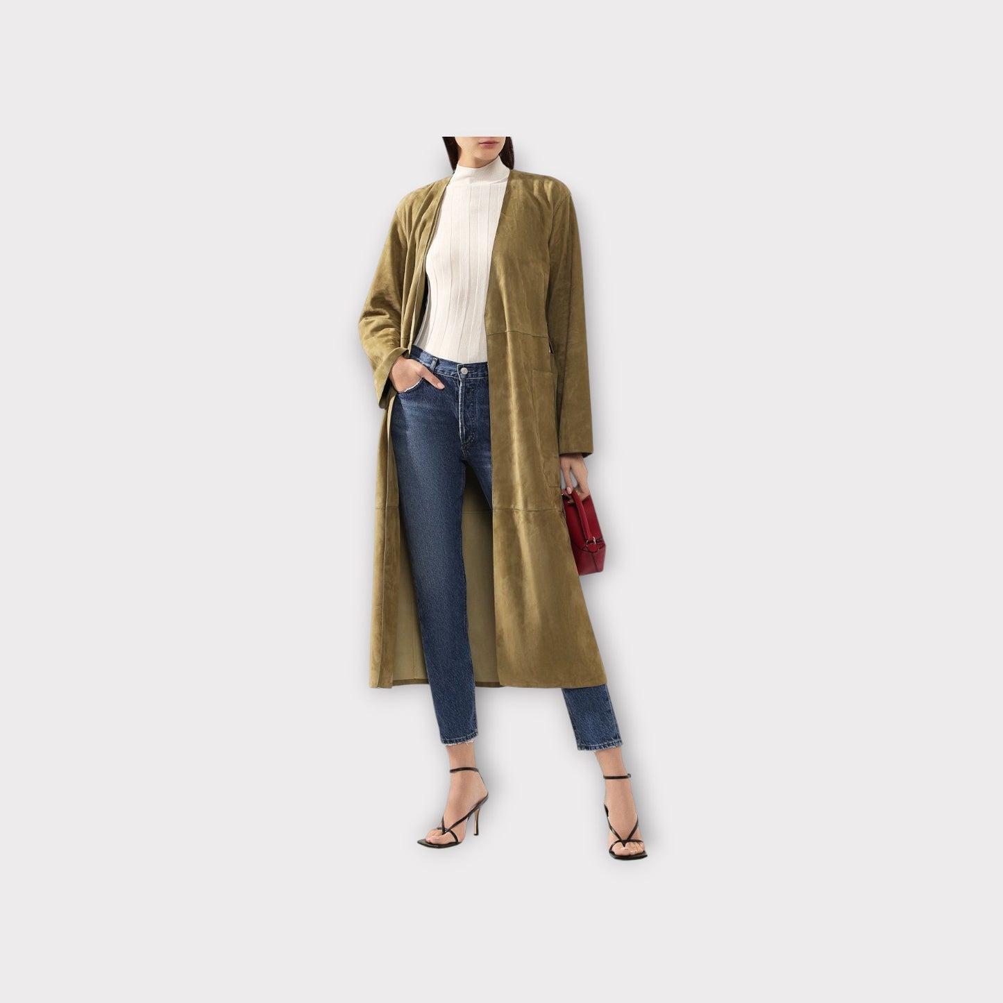 Loewe Suede Leather Belted Coat