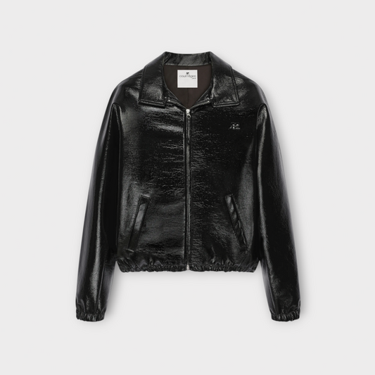 Courreges Vinyl Bomber Jacket