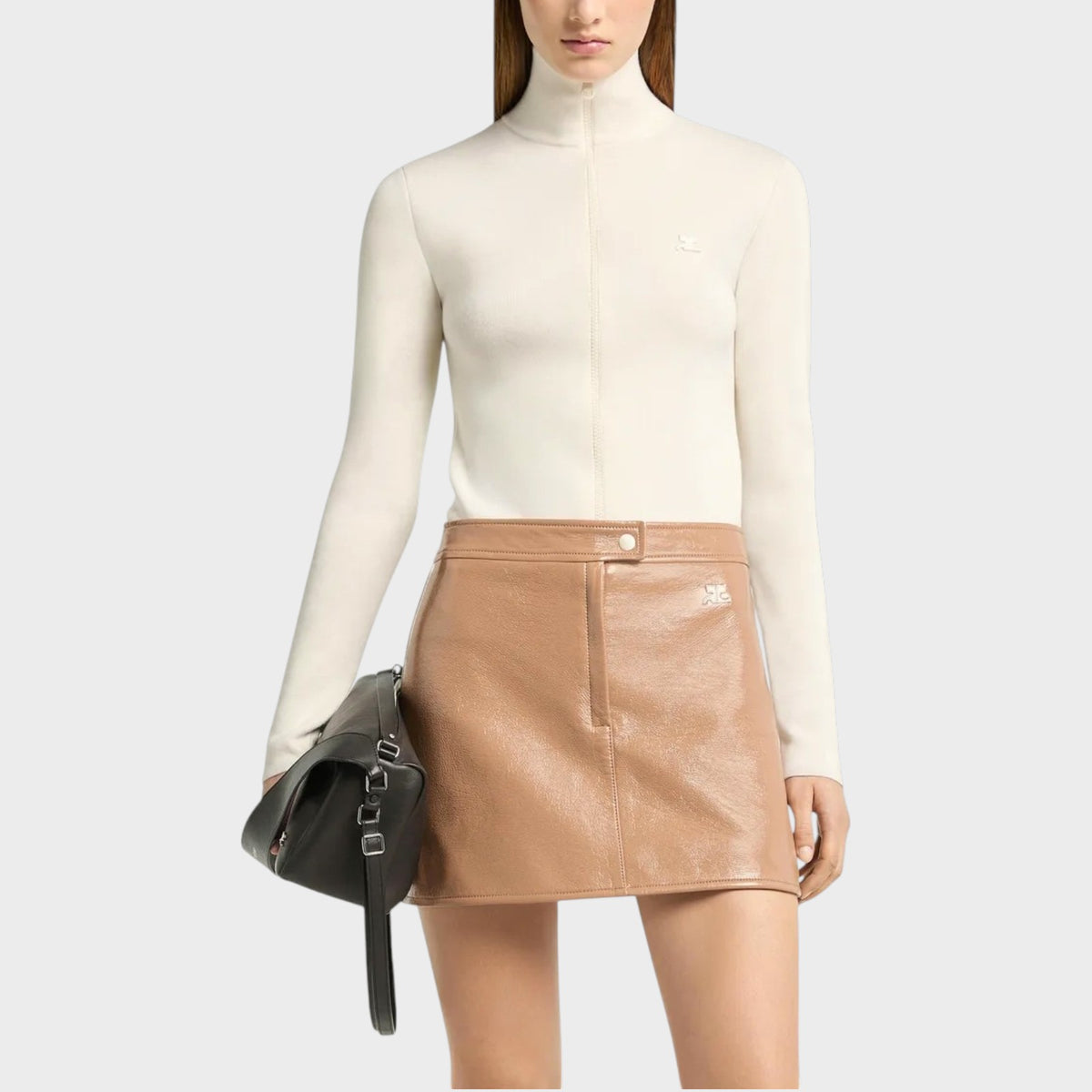 Courrèges Reedition Vinyl Mini Skirt