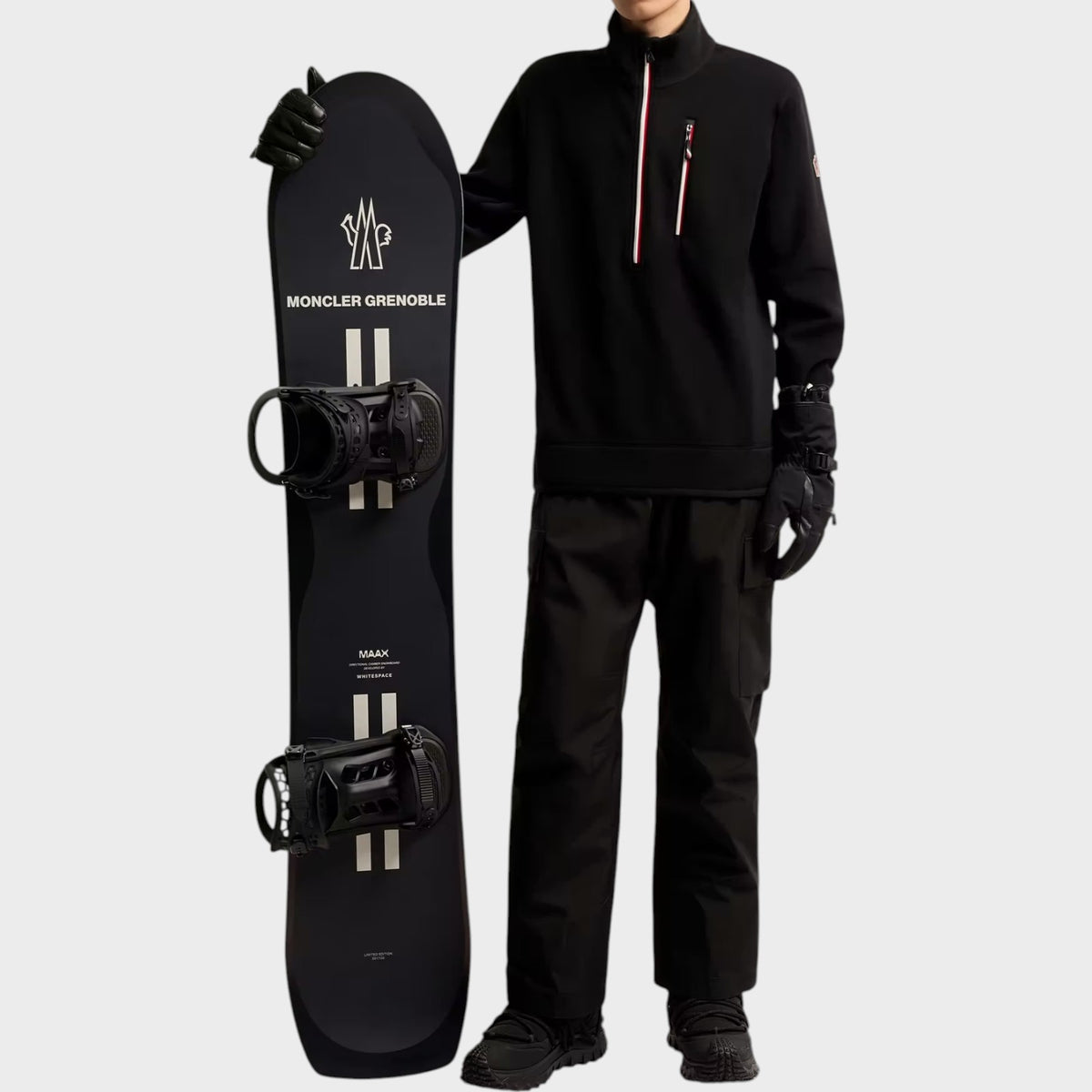 Moncler Grenoble Half Zip Logo Sweater